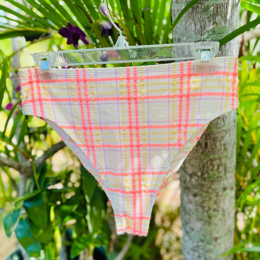 🌺🫧 Billabong ☀️🌸 Pretty in Plaid Maui Rider Bikini Swim Bottom